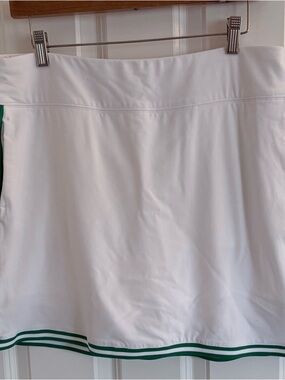 Lady Hagen White Golf Skirt/Skort with Green Stripe Trim
